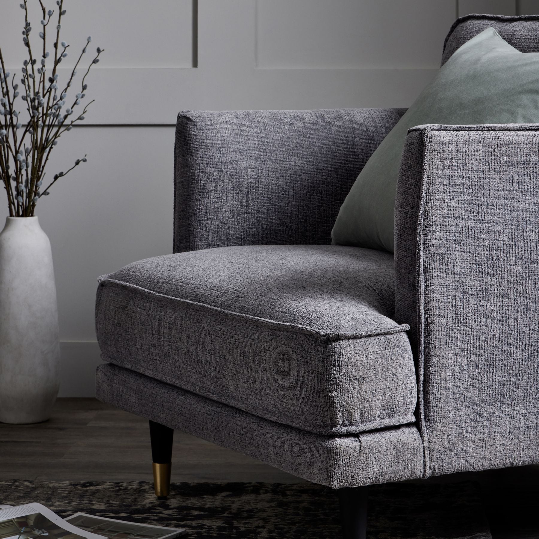 Hampton Grey Large Arm Chair - Selcouth Interiors