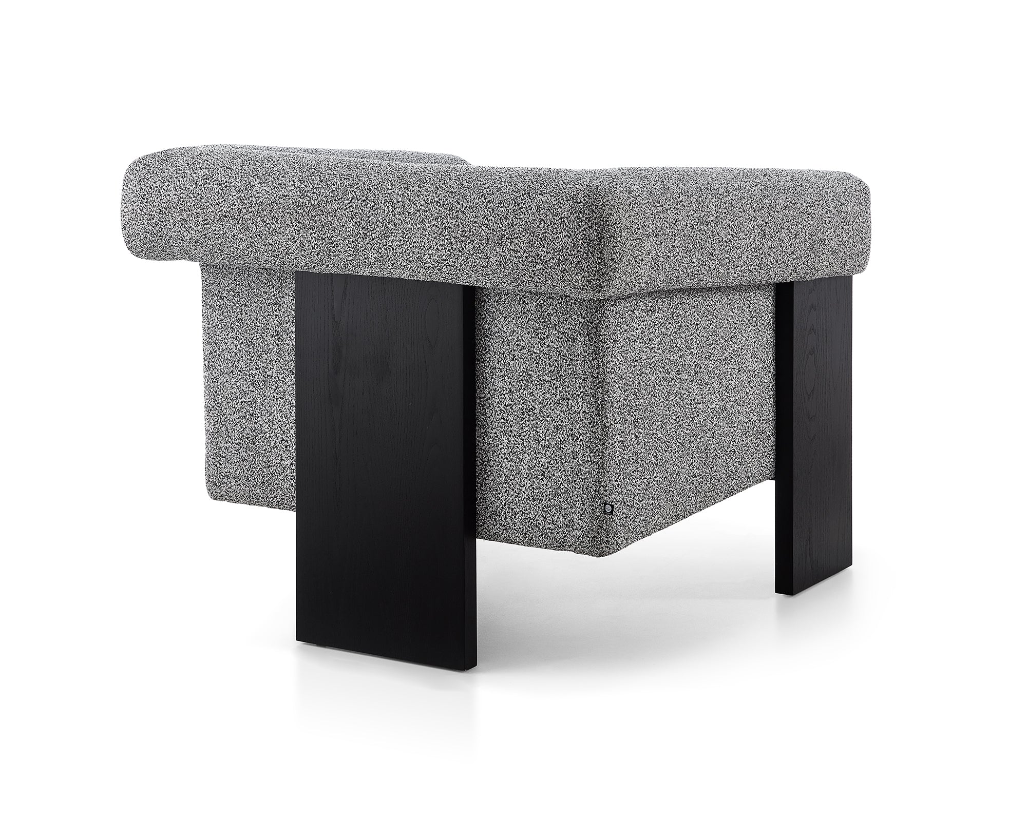 Maplin occasional chair – speckle grey/matt black