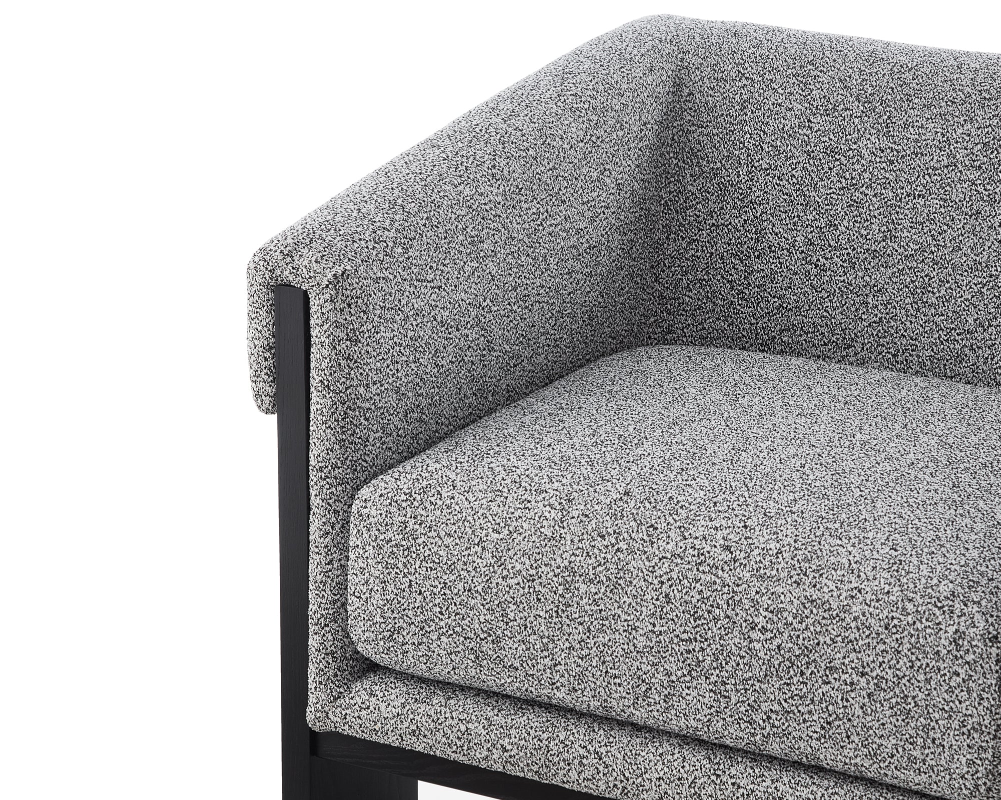 Maplin occasional chair – speckle grey/matt black