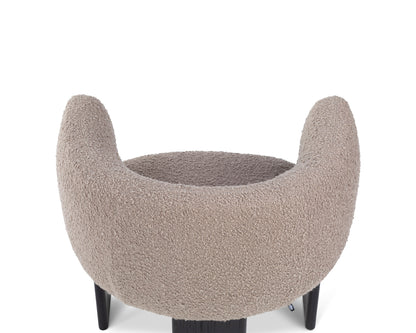 Lucca dining chair – beverly boucle espresso grey &amp; matt black oak