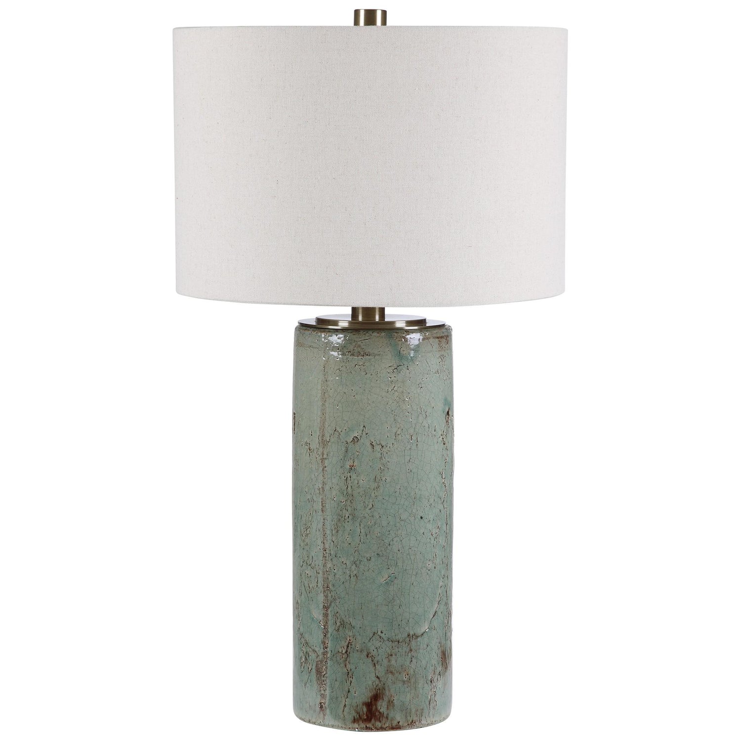 Uttermost Callais Crackled Aqua Table Lamp