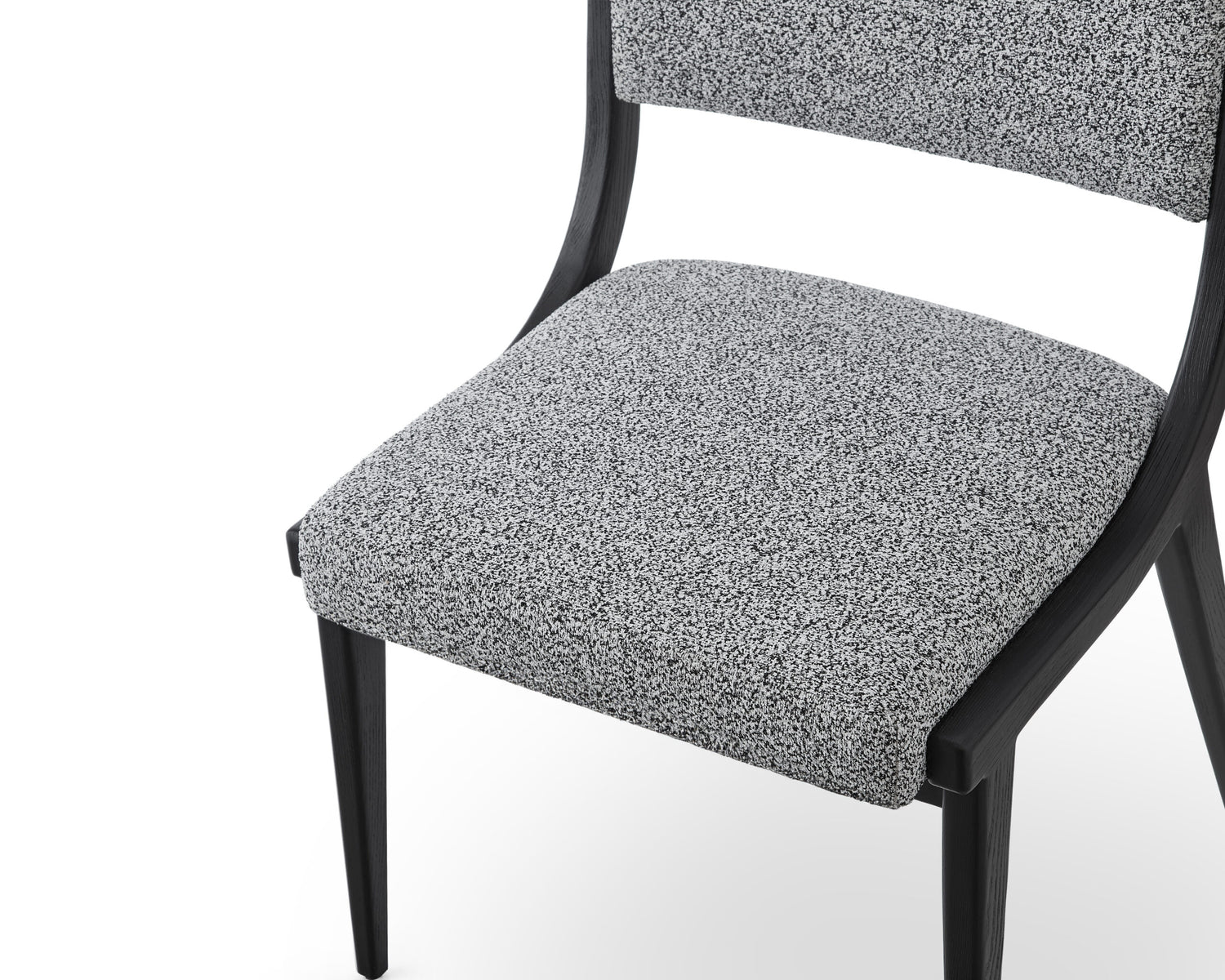 Miami dining chair – cordoba speckle grey &amp; matt black