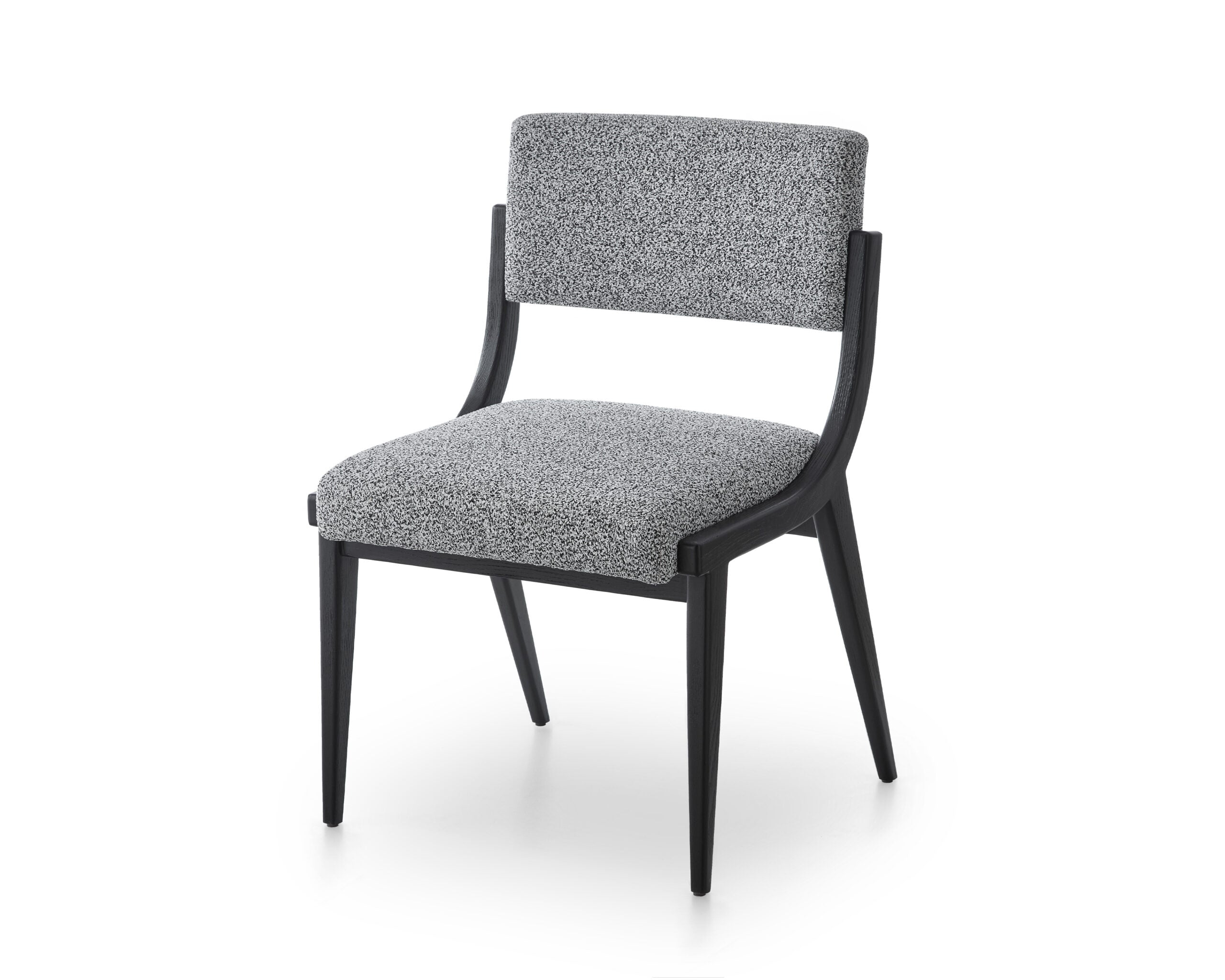 Miami dining chair – cordoba speckle grey &amp; matt black