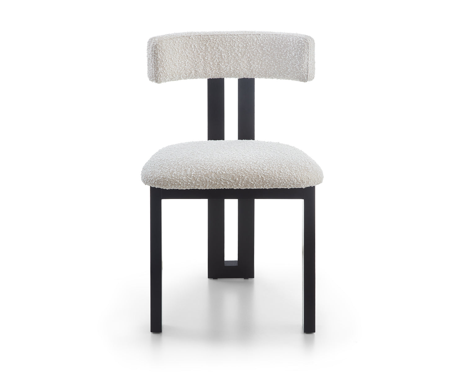Tauron dining chair – boucle sand/matt black