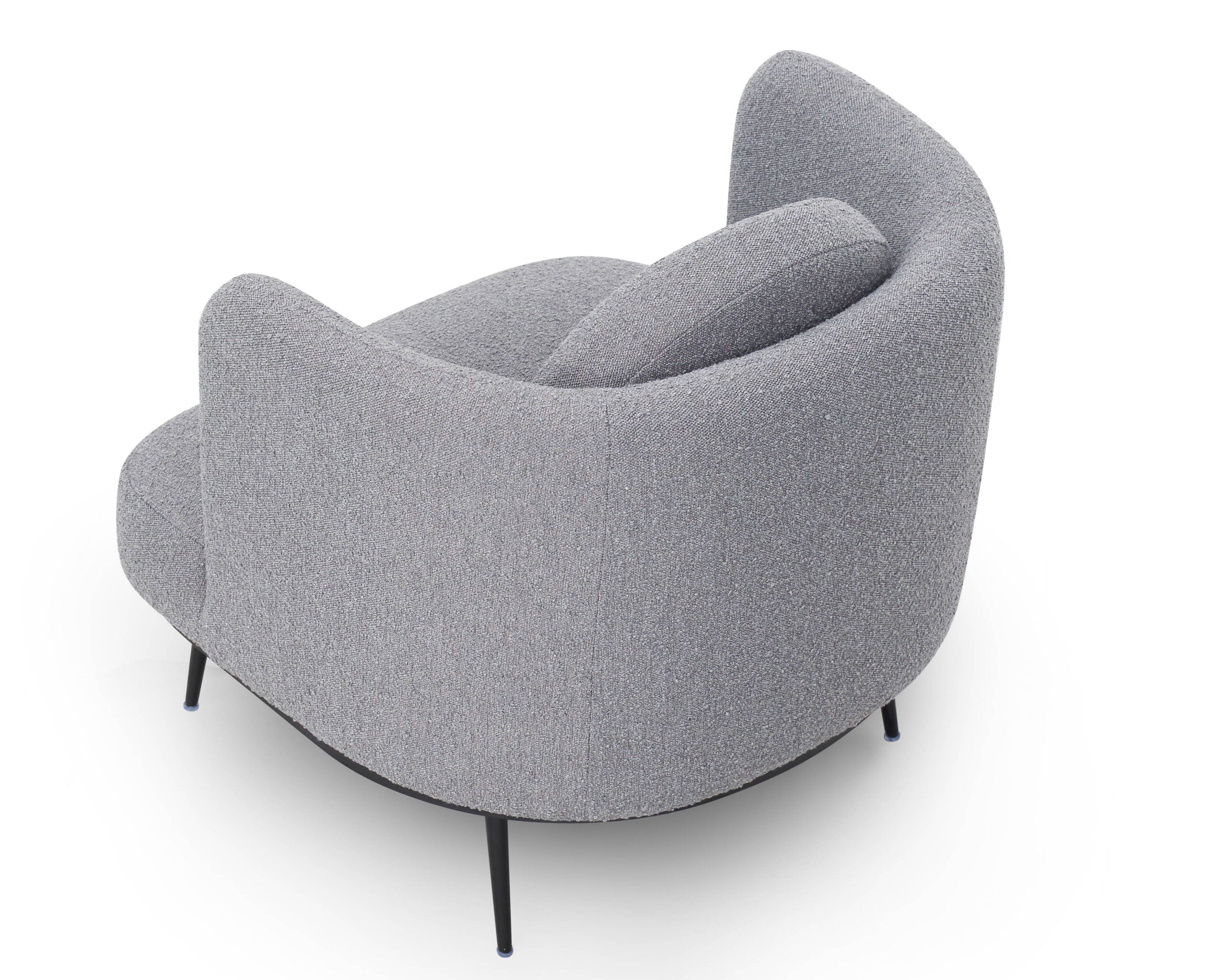 V lux occasional chair – boucle graphic grey