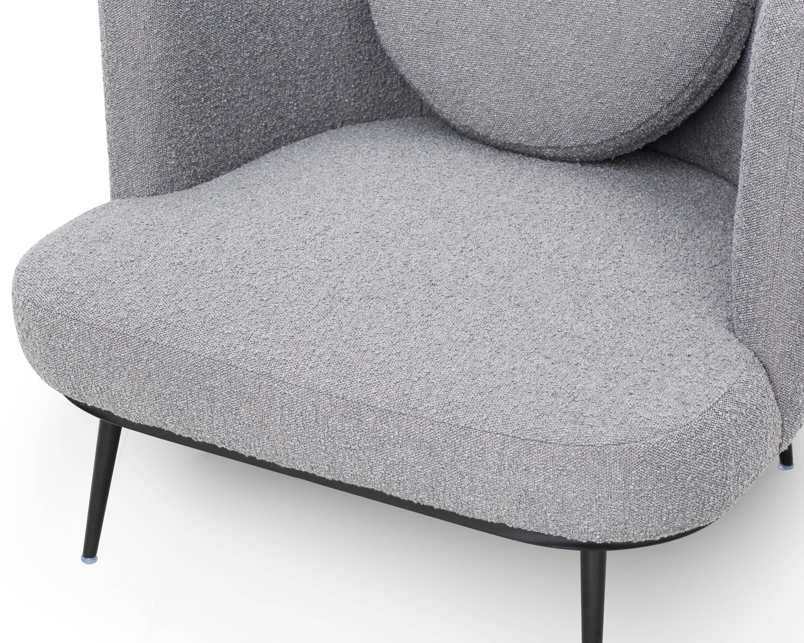 V lux occasional chair – boucle graphic grey
