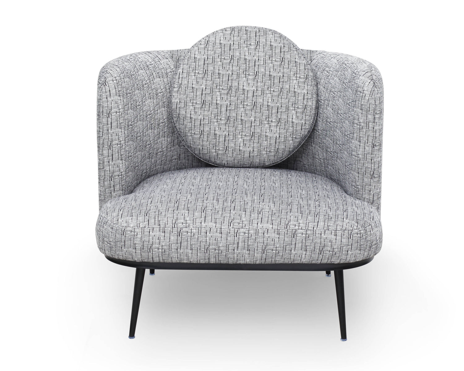 V lux occasional chair – artesan black &amp; white